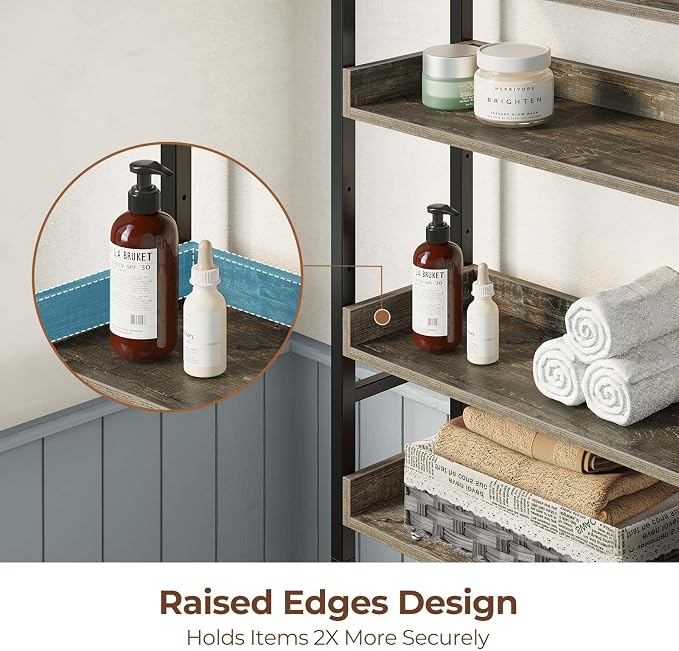 Rolanstar Over The Toilet Storage 4-Tier, Sturdy Bathroom Shelf - Image 4