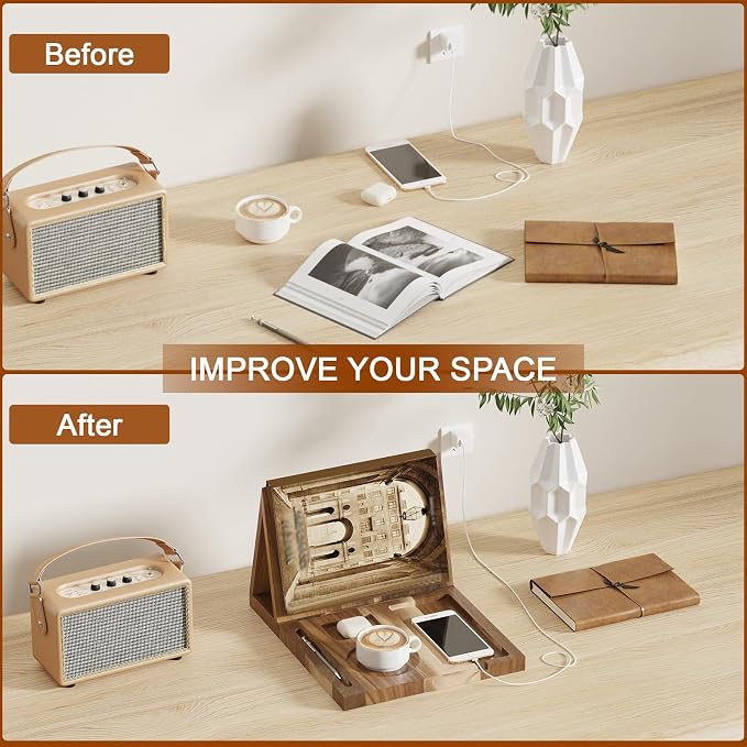 Wooden Triangle Book Stand Holder - Image 4