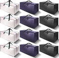 12 Pack Heavy Duty Large Moving Bags W/Backpack Straps by VELVETSURE