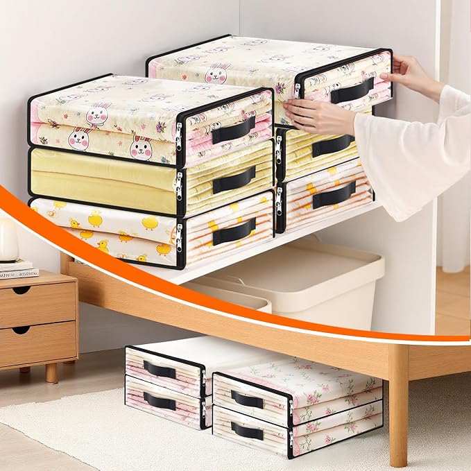 SpaceWhisper 6 Pack Clear Storage Bags, Plastic Blanket Storage Bags - Image 7