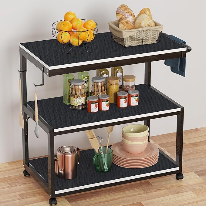 Black Shelf Liners for Kitchen Cabinets Non Adhesive Drawer Liner for Bathroom - Image 6