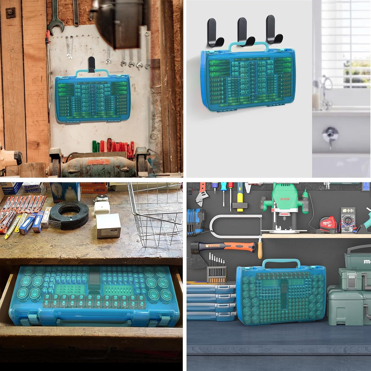ALCYON 269+ Battery Organizer Case with Tester, Double-Sided
