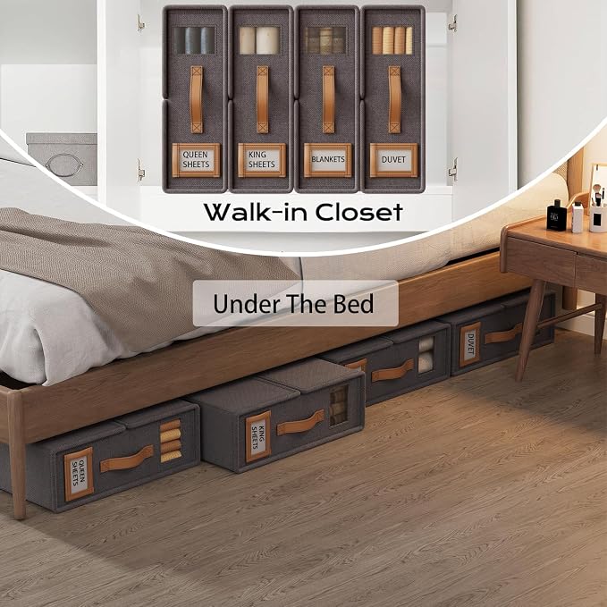 Bed Sheet Organizers and Storage – Foldable Linen Closet Organizers - Image 7