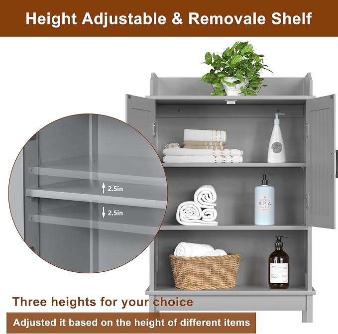 BlueWish Over The Toilet Cabinet, Bathroom Over Toilet Storage - Image 4