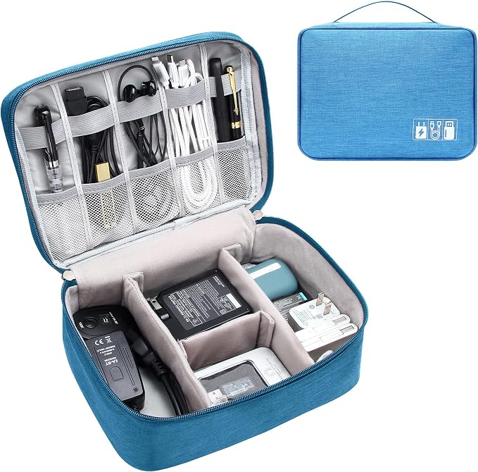 Electronics Organizer Travel Cable Organizer Bag Waterproof Portable Digital by YOUBDM