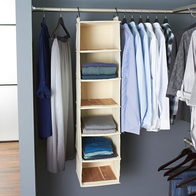 Household Essentials Cedarline 6-Shelf Hanging Closet Organizer, Heavy-Duty - Image 2