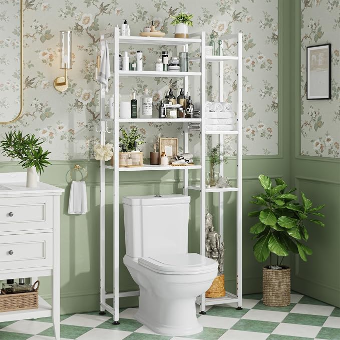 Simple Trending 8 Tier Over The Toilet Storage - Image 2