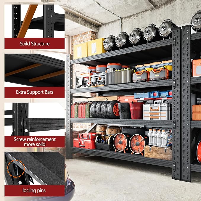 5000LBS Storage Shelves, Shelving Units Industrial Shelving - Image 6