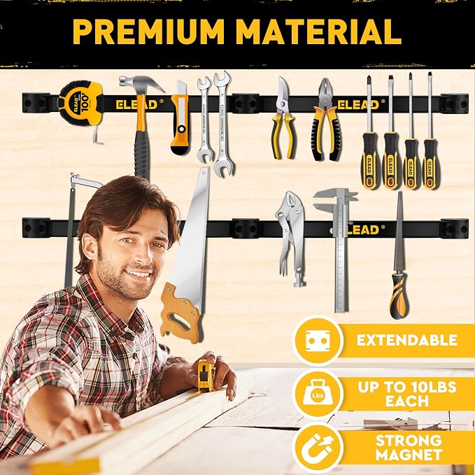ELEAD 9-Piece 12" Magnetic Tool Holder Storage Organizer - Image 5