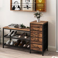 EXOTICA 3-Tier Shoe Storage Bench Industrial Entryway Shoe Rack by EXOTICA