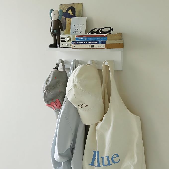 Entrance Coat Rack ，Coat Hooks, Wall-Mounted Wooden Hook Rack, Wall-Mounted - Image 8