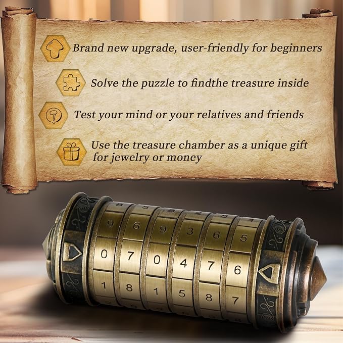 Da Vinci Code Numeric Cryptex Money Puzzle Box - Image 5