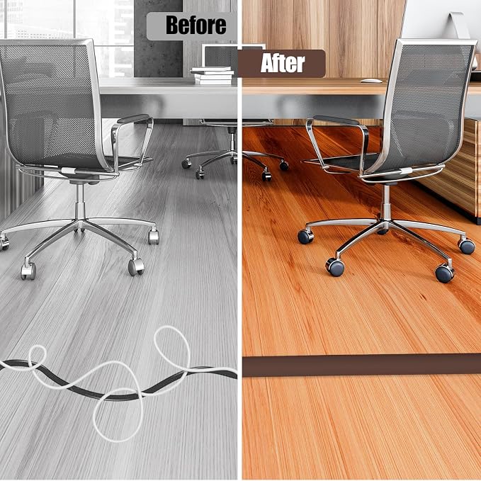 Floor Cord Cover Self Adhesive Cord Hider, 10FT Cable Management, Extension - Image 5