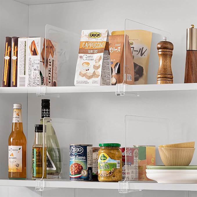 HBlife 9 Pack Clear Shelf Dividers, Vertical Purse Organizer - Image 8
