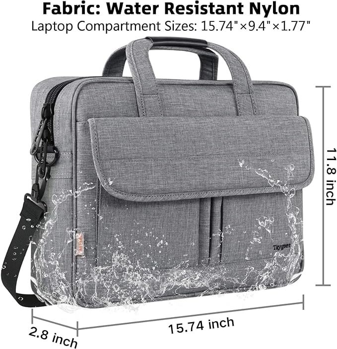 Taygeer Laptop Bag for Men, Water Resistant Crossbody Messenger Shoulder Bag - Image 3