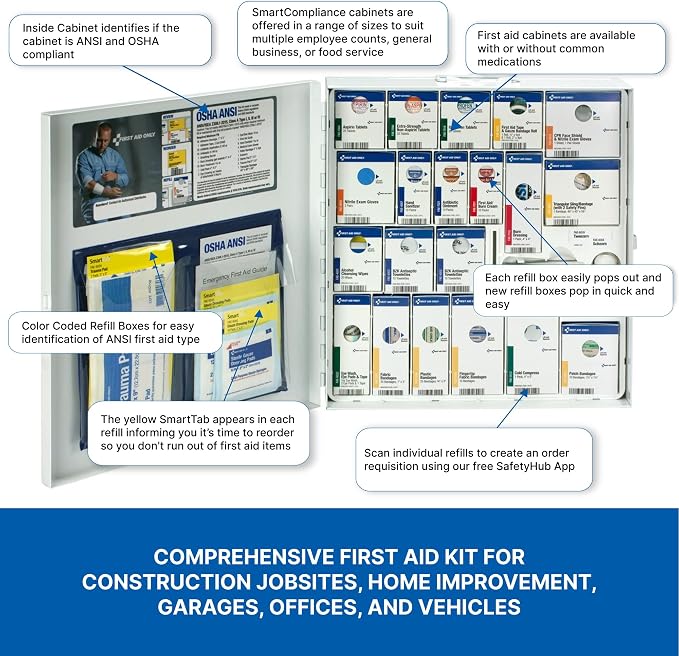 First Aid Only 746000 SmartCompliance 50-Person ANSI A+ and OSHA Compliant - Image 3