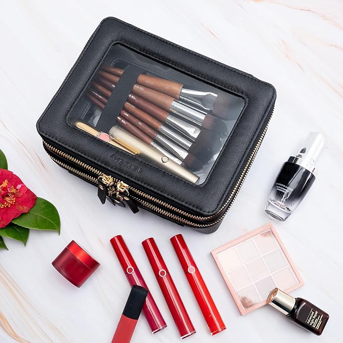 Aveniee Clear Makeup Bags, Double Layer Cosmetic Bags - Image 5