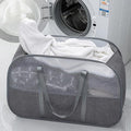 Large Collapsible Laundry Hamper, Breathable Mesh Design, Sturdy Steel Frame by Unknown