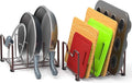 Simple Houseware Kitchen Cabinet Pantry and Bakeware Organizer Rack Holder by SimpleHouseware