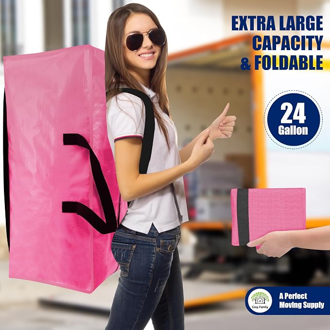 Cosy Family 4 Pack Heavy Duty Extra Large Moving Bags - Image 7