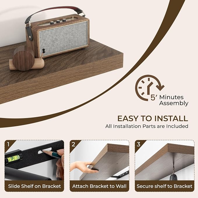 RICHFOCUS 16Inch Floating Shelves - Image 5