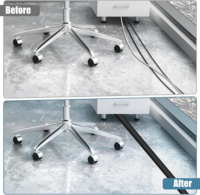 Floor Cord Covers for Wires 20FT Cable Hider Wire Coverr Self Adhesive Cord - Image 4