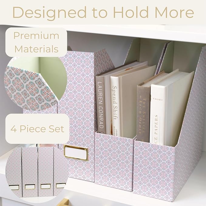 BLU MONACO Foldable Magazine File Holder Set of 4 - Image 5