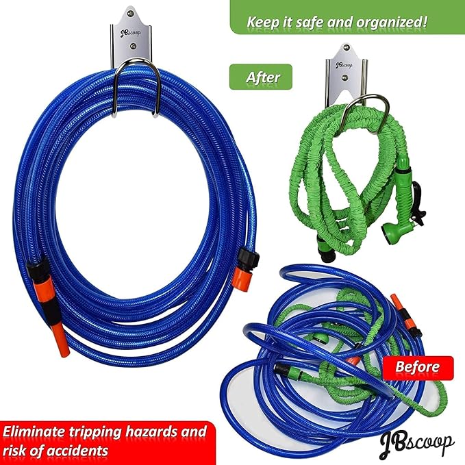 JBscoop Stainless Steel Garden Hose Hanger, - Image 4