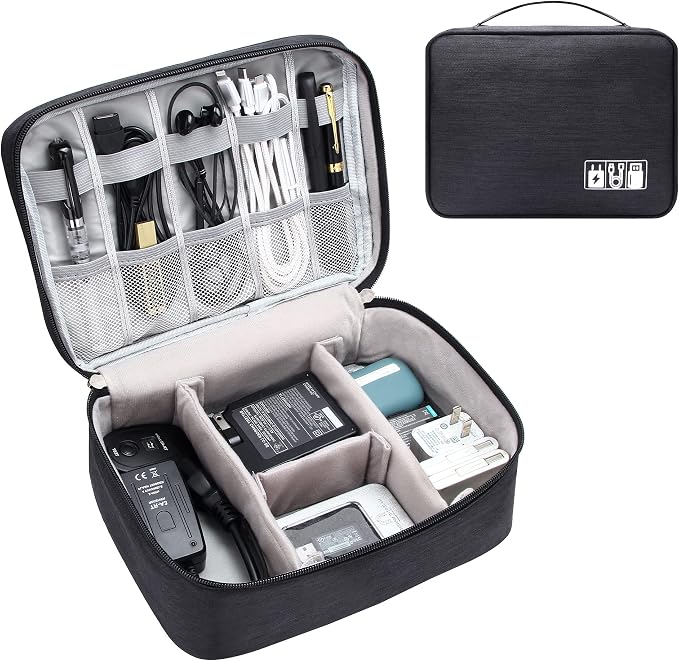 Electronics Organizer Travel Cable Organizer Bag Waterproof Portable Digital by YOUBDM
