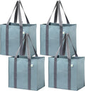VENO 4 Pack Reusable Grocery Bags, Heavy-Duty Shopping Bags by Veno