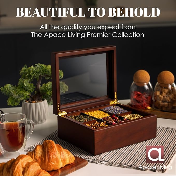 Tea Box - Luxury Wooden Tea Bag Organizer from The Apace Premier Collection - 6 - Image 5