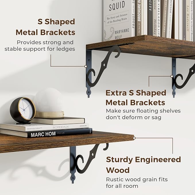 RICHFOCUS 12 Inch Deep Floating Shelves - Image 4