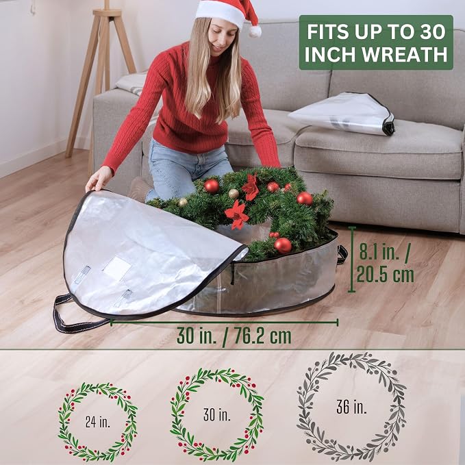 VENO 2 Pack Christmas Wreath Storage Container - Image 2