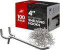 100 Pack PEG Board Pegboard Shelving Hooks 4" Length Wholesale Lot by FactorDuty