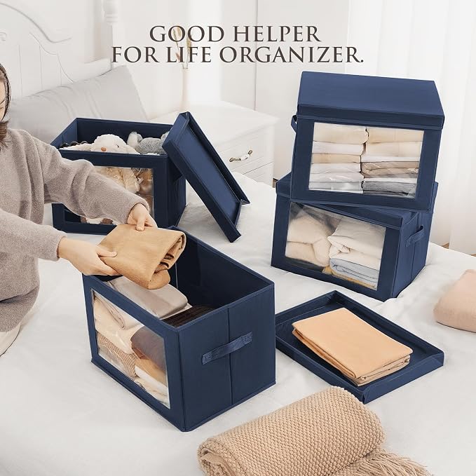 Stackable Storage Bins with Lids - Image 3