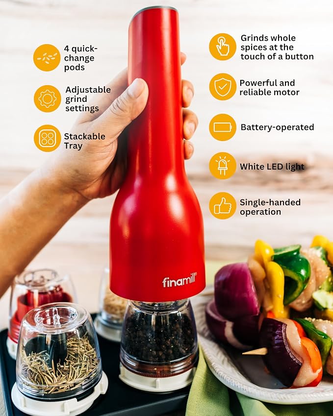 FinaMill Ultimate Gift Set – Battery Operated Spice Mill - Image 3