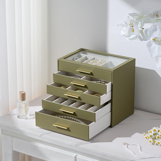 Jewelry Box Organizer Case for Women: 5-Layer Jewelry Storage Case - Image 3