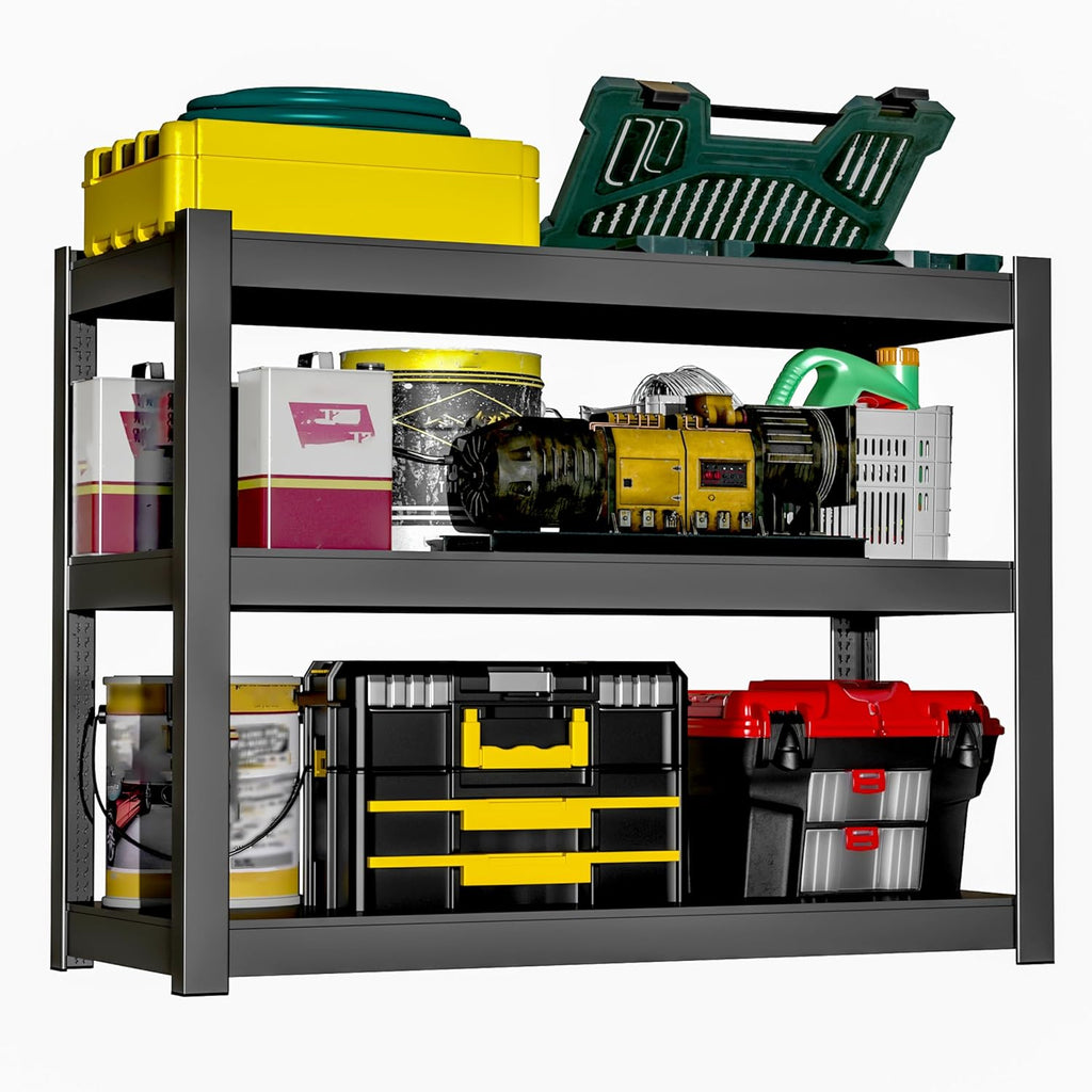 Metal Garage Storage Shelves Heavy Duty Shelving Unit 3 Tier Steel