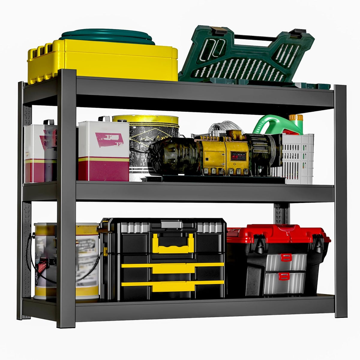 Metal Garage Storage Shelves Heavy Duty Shelving Unit 3 Tier Steel