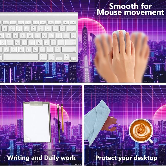 Desk Mat, Cyberpunk Gaming Mouse Pad, XXL Extended Mouse Pad Mat - Image 4