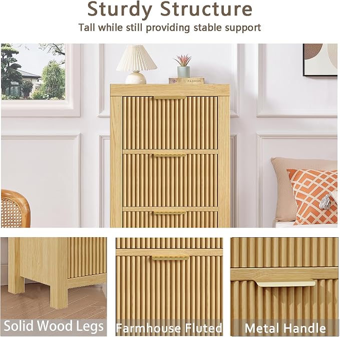 Modern 4-Drawer Solid Wood Dresser - Image 6