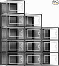 Kuject X-Large Shoe Storage Boxes Organizers Clear Plastic Stackable 12 Pack by Kuject