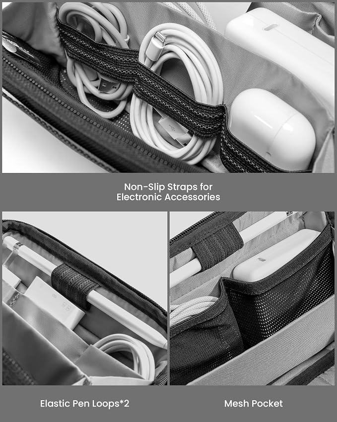 tomtoc Travel Cable Organizer Pouch, Electronics Accessories Organizer Portable - Image 3