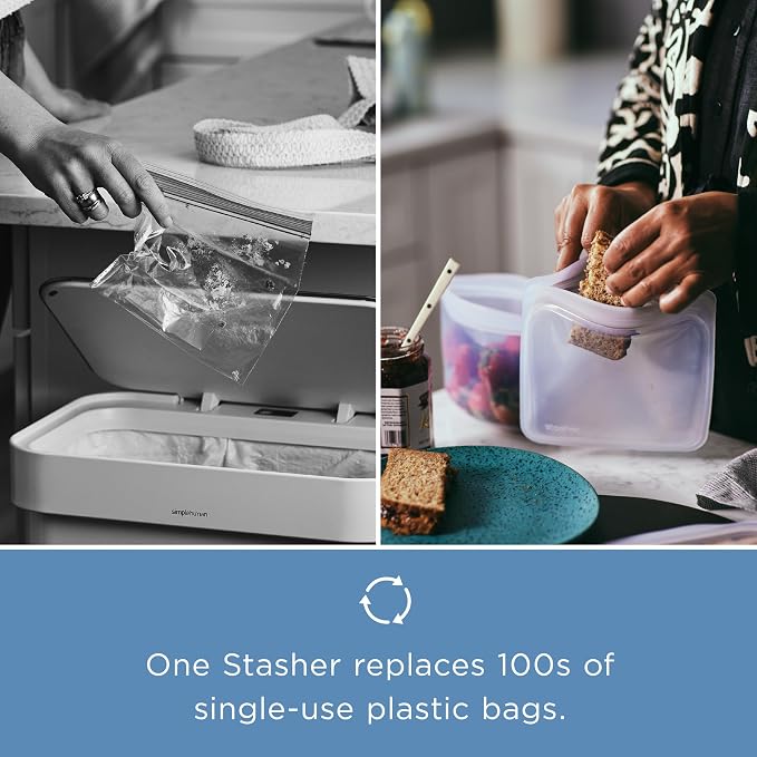 Stasher Premium Silicone Reusable Food Storage Bags, Endangered Seas, Lunch Bag - Image 7