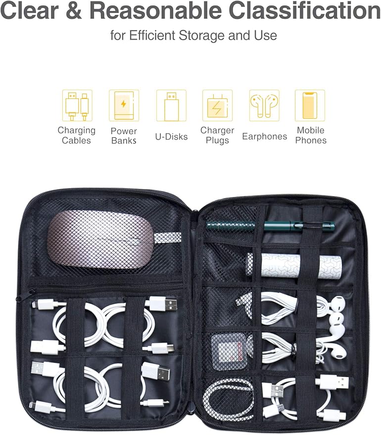 Luxtude Cord Organizer Bag, Travel Cable Organizer Bag, Electronic Organizer - Image 3