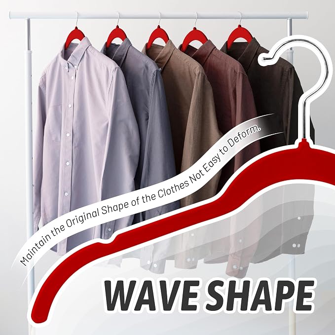 Velvet Hangers 50 Pack – Slim Non-Slip Flocked Hangers - Image 4