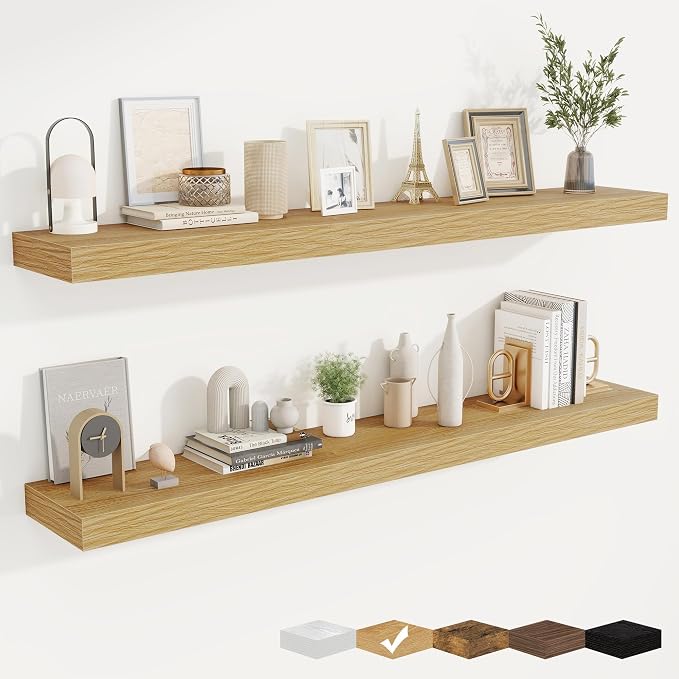 fuqing Floating Shelves for Wall, Wall Mounted Wood Floating Shelf by Fuqing