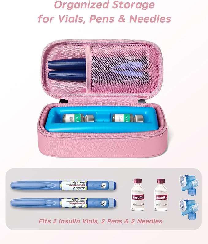 Insulin Vial Cooler Travel Case TSA Approved 300g Reusable Ice Brick Insulin - Image 5