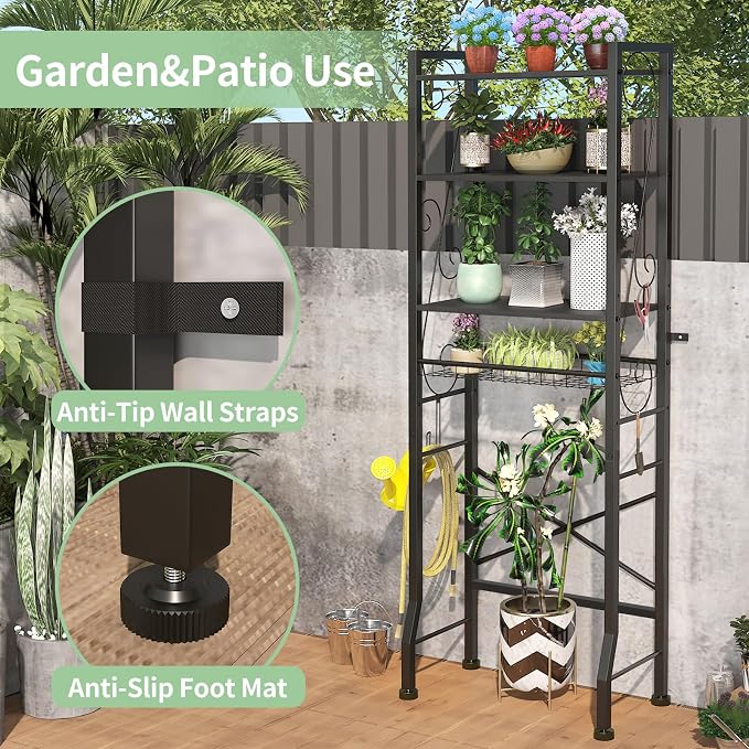 Over-The-Toilet Storage Rack 4-Tier, Bathroom Organizer Shelf Over Toilet - Image 7
