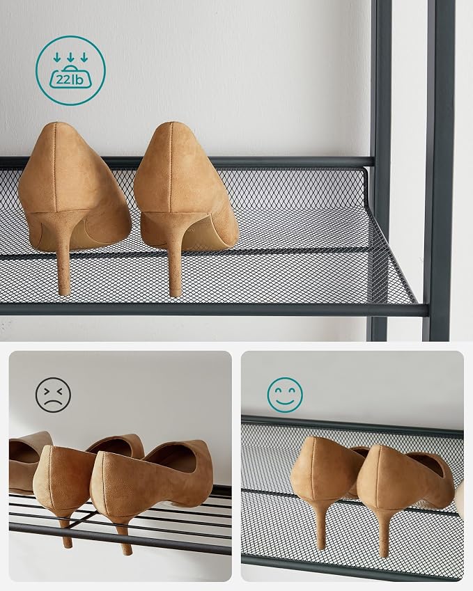 SONGMICS Shoe Rack, 12-Tier Shoe Organizer, Metal Rack - Image 9